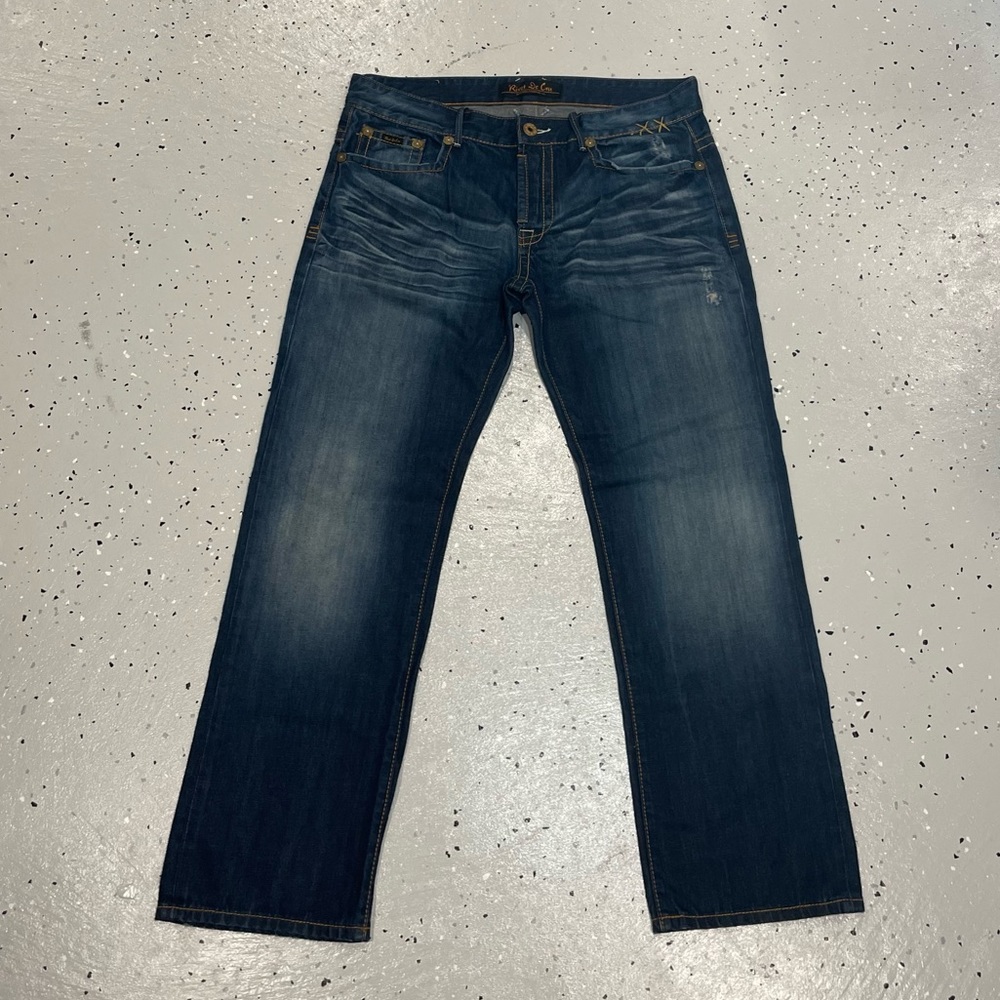 Y2k / 2000s Rivet De Cru Designer Jeans Faded Mens Size 38 Blue